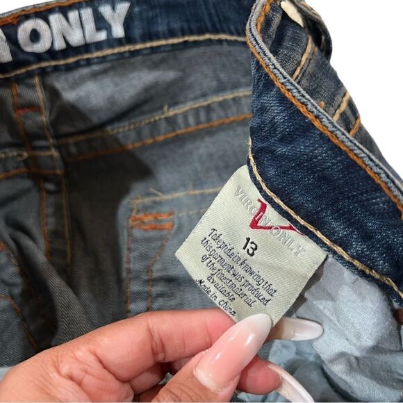NWT Y2K Virgin Only Flare Dark Wash Denim - Picture 3 of 5